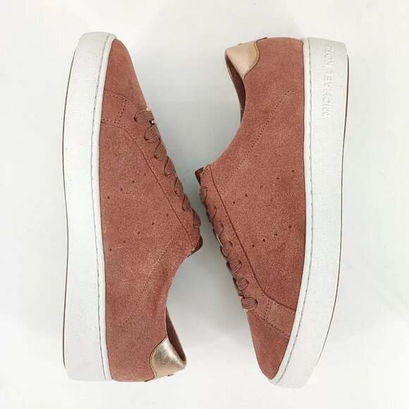 Michael Kors Women's Pink Microsuede Sneakers Shoes Size 7M US - Picture 6 of 12
